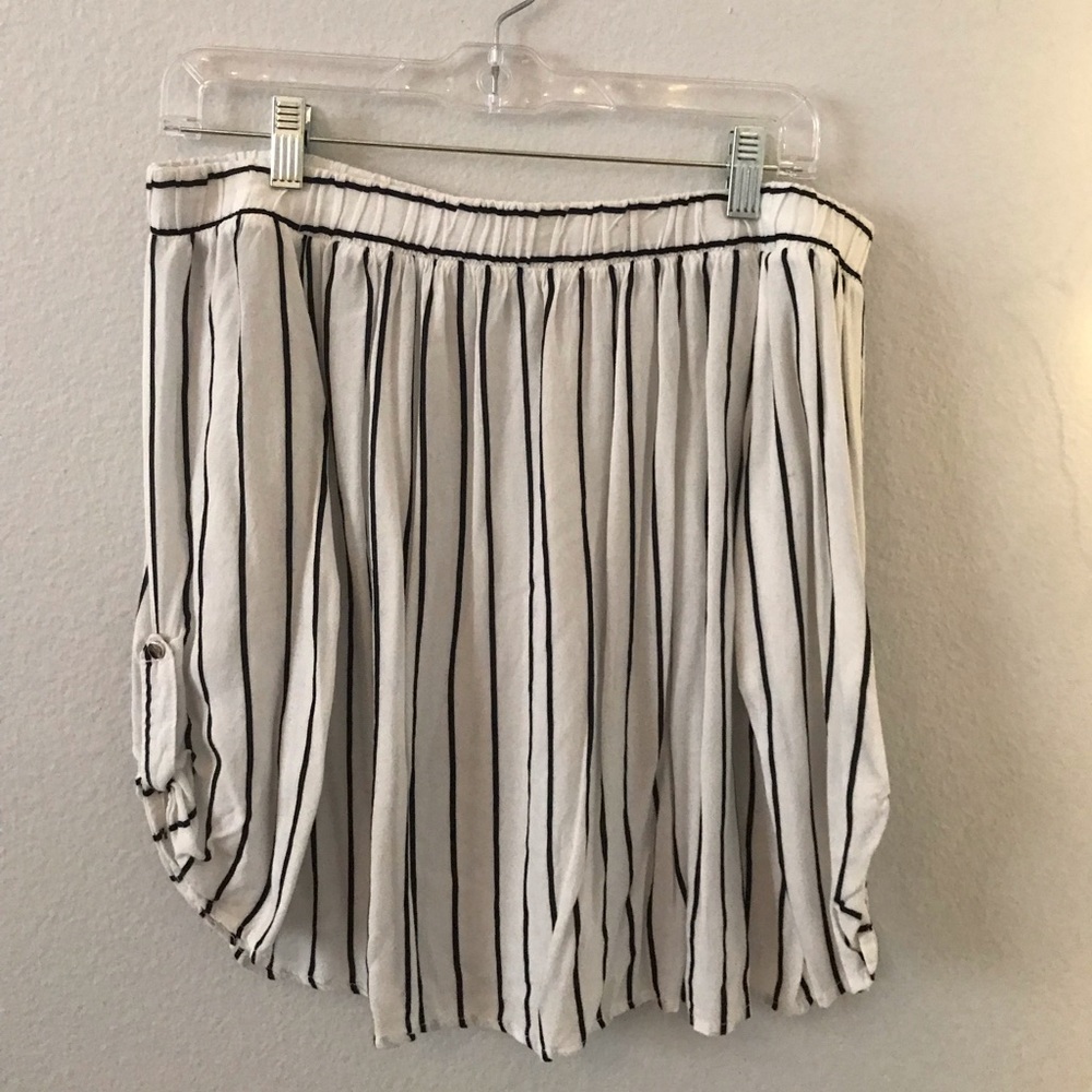 Striped off the shoulder Blouse